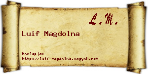 Luif Magdolna névjegykártya