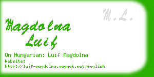 magdolna luif business card